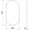 Mexen Loft oval bathroom mirror 75 x 40 cm, brushed gold frame - 9851-075-040-000-50
