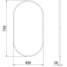 Mexen Loft oval bathroom mirror 75 x 40 cm, gold frame - 9851-075-040-000-50