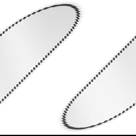Mexen Loft bathroom mirror oval 75 x 40 cm, black frame - 9851-075-040-000-70