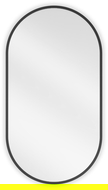 Mexen Loft bathroom mirror oval 75 x 40 cm, black frame - 9851-075-040-000-70