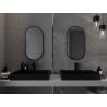 Mexen Loft Oval Bathroom Mirror 75 x 40 cm, Black Frame - 9851-075-040-000-70