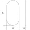 Mexen Loft bathroom mirror oval 80 x 40 cm, gold frame - 9851-080-040-000-50