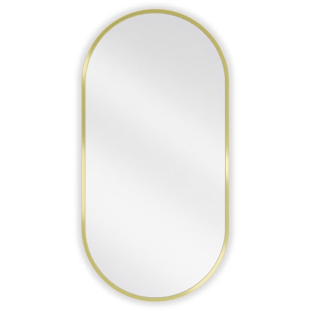 Mexen Loft oval bathroom mirror 80 x 40 cm, gold frame - 9851-080-040-000-50