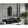 Mexen Loft Oval bathroom mirror 80 x 40 cm, brushed gold frame - 9851-080-040-000-50