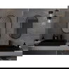 Mexen Loft oval bathroom mirror 80 x 40 cm, black frame - 9851-080-040-000-70