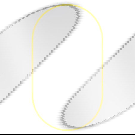 Mexen Loft bathroom oval mirror 80 x 45 cm, gold frame - 9851-080-045-000-50