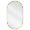 Mexen Loft Oval Bathroom Mirror 80 x 45 cm, Brushed Gold Frame - 9851-080-045-000-50