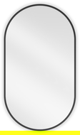 Mexen Loft oval bathroom mirror 80 x 45 cm, black frame - 9851-080-045-000-70