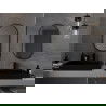Mexen Loft oval bathroom mirror 80 x 45 cm, black frame - 9851-080-045-000-70