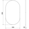 Mexen Loft oval bathroom mirror 85 x 50 cm, gold frame - 9851-085-050-000-50
