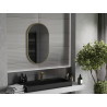 Mexen Loft bathroom mirror oval 85 x 50 cm, gold frame - 9851-085-050-000-50
