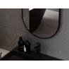 Mexen Loft oval bathroom mirror 90 x 45 cm, black frame - 9851-090-045-000-70