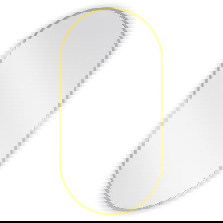 Mexen Loft oval bathroom mirror 90 x 45 cm, gold frame - 9851-090-045-000-50