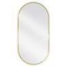 Mexen Loft oval bathroom mirror 90 x 45 cm, brushed gold frame - 9851-090-045-000-50