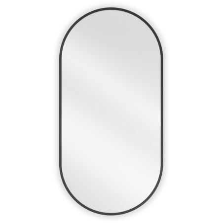 Mexen Loft oval bathroom mirror 90 x 45 cm, black frame - 9851-090-045-000-70