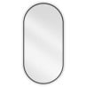 Mexen Loft oval bathroom mirror 90 x 45 cm, black frame - 9851-090-045-000-70