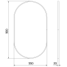 Mexen Loft Oval bathroom mirror 90 x 55 cm, brushed gold frame - 9851-090-055-000-50