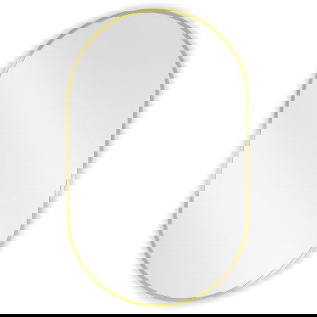 Mexen Loft bathroom mirror oval 90 x 55 cm, gold frame - 9851-090-055-000-50