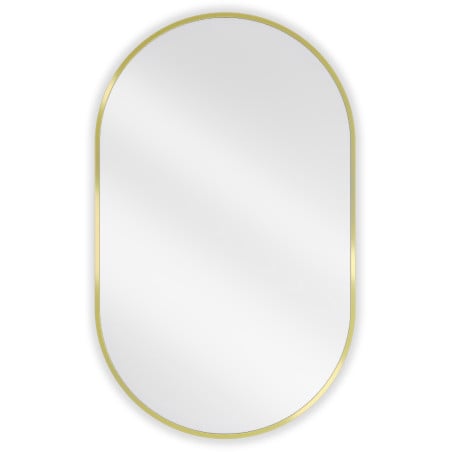 Mexen Loft oval bathroom mirror 90 x 55 cm, gold frame - 9851-090-055-000-50