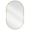 Mexen Loft oval bathroom mirror 90 x 55 cm, gold frame - 9851-090-055-000-50