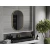 Mexen Loft oval bathroom mirror 90 x 55 cm, gold frame - 9851-090-055-000-50