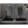 Mexen Loft Oval bathroom mirror 90 x 55 cm, brushed gold frame - 9851-090-055-000-50
