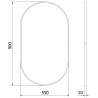 Mexen Loft oval bathroom mirror 90 x 55 cm, black frame - 9851-090-055-000-70
