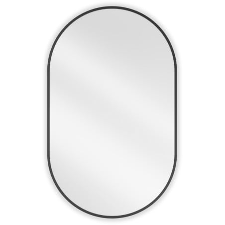 Mexen Loft oval bathroom mirror 90 x 55 cm, black frame - 9851-090-055-000-70