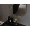 Mexen Loft Oval Bathroom Mirror 100 x 35 cm, Gold Frame - 9851-100-035-000-50