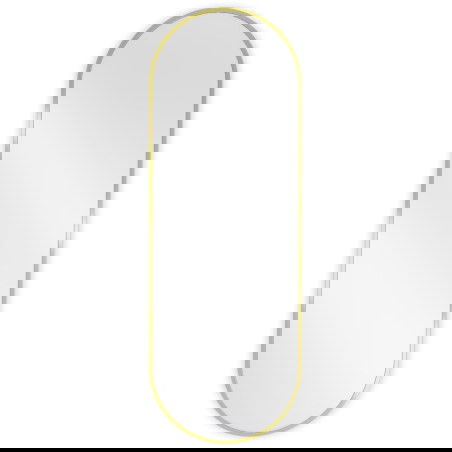 Mexen Loft Oval Bathroom Mirror 100 x 35 cm, Gold Frame - 9851-100-035-000-50
