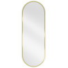Mexen Loft oval bathroom mirror 100 x 35 cm, brushed gold frame - 9851-100-035-000-50