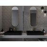 Mexen Loft oval bathroom mirror 100 x 35 cm, brushed gold frame - 9851-100-035-000-50