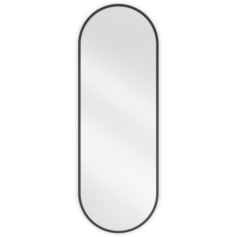 Mexen Loft bathroom oval mirror 100 x 35 cm, black frame - 9851-100-035-000-70