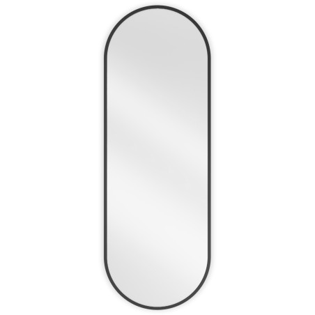 Mexen Loft bathroom oval mirror 100 x 35 cm, black frame - 9851-100-035-000-70