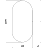 Mexen Loft oval bathroom mirror 100 x 50 cm, gold frame - 9851-100-050-000-50
