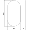 Mexen Loft oval bathroom mirror 100 x 50 cm, black frame - 9851-100-050-000-70