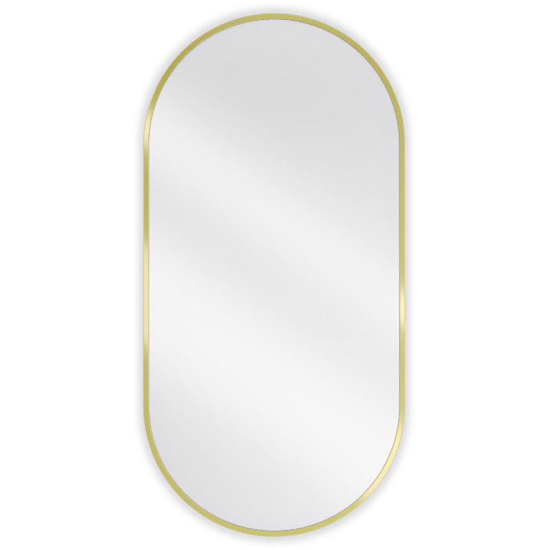 Mexen Loft bathroom mirror oval 100 x 50 cm, gold frame - 9851-100-050-000-50