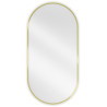 Mexen Loft oval bathroom mirror 100 x 50 cm, brushed gold frame - 9851-100-050-000-50