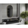 Mexen Loft oval bathroom mirror 100 x 50 cm, brushed gold frame - 9851-100-050-000-50