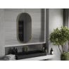 Mexen Loft oval bathroom mirror 100 x 50 cm, gold frame - 9851-100-050-000-50