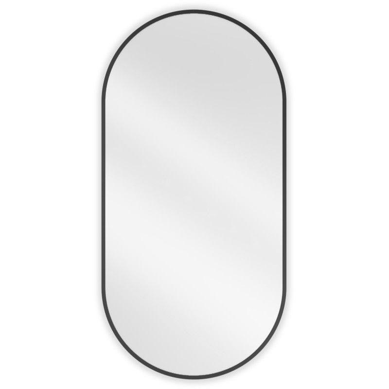 Mexen Loft bathroom oval mirror 100 x 50 cm, black frame - 9851-100-050-000-70