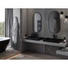 Mexen Loft oval bathroom mirror 100 x 50 cm, black frame - 9851-100-050-000-70