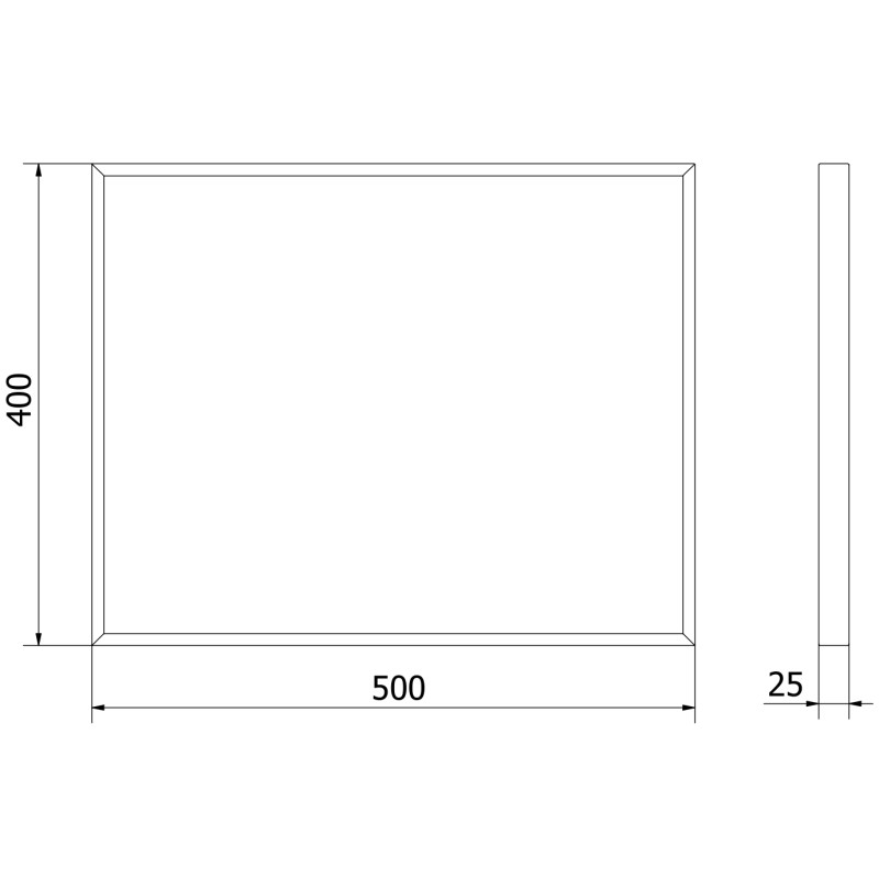 Mexen Loft Rectangular bathroom mirror 50 x 40 cm, brushed gold frame - 9852-050-040-000-50