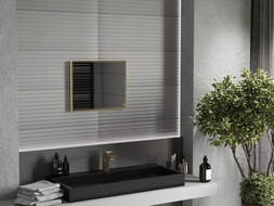 Mexen Loft rectangular bathroom mirror 50 x 40 cm, gold frame - 9852-050-040-000-50