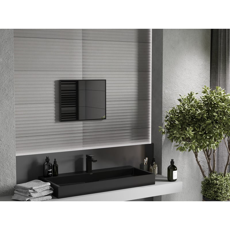 Mexen Loft rectangular bathroom mirror 50 x 40 cm, black frame - 9852-050-040-000-70