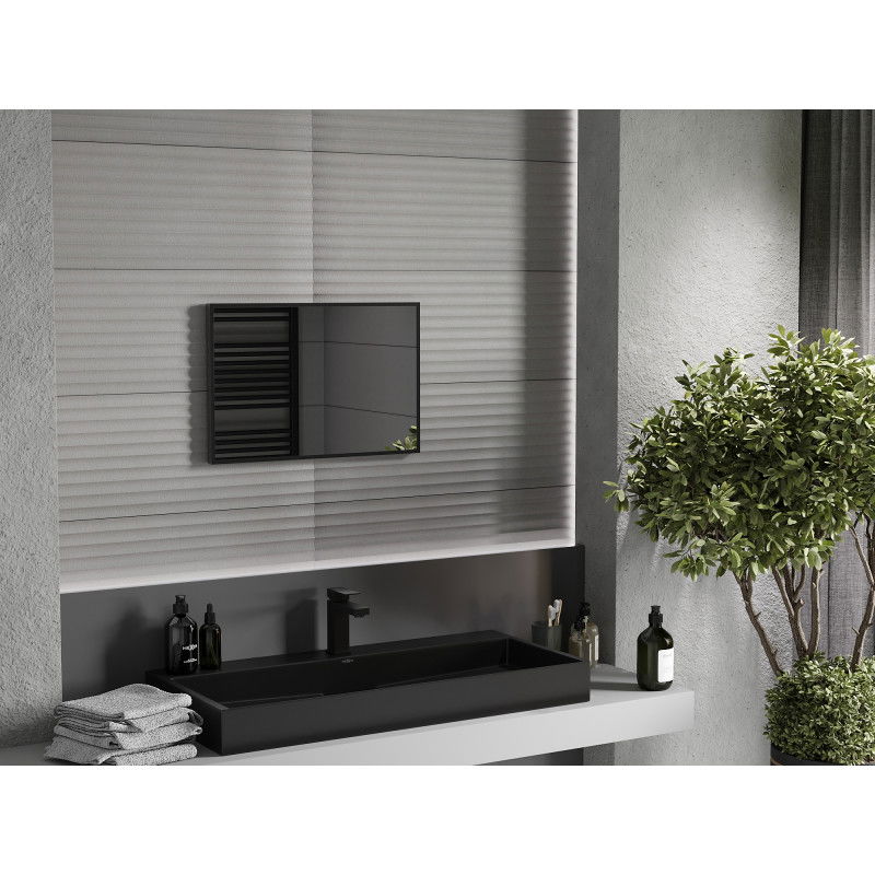 Mexen Loft rectangular bathroom mirror 60 x 40 cm, black frame - 9852-060-040-000-70