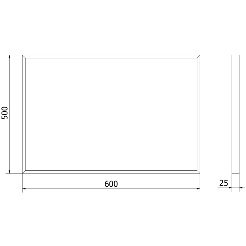 Mexen Loft rectangular bathroom mirror 60 x 40 cm, black frame - 9852-060-040-000-70