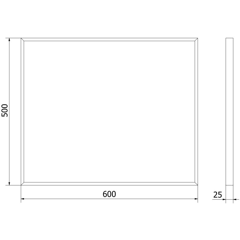 Mexen Loft rectangular bathroom mirror 60 x 50 cm, brushed gold frame - 9852-060-050-000-50