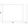 Mexen Loft rectangular bathroom mirror 60 x 50 cm, gold frame - 9852-060-050-000-50