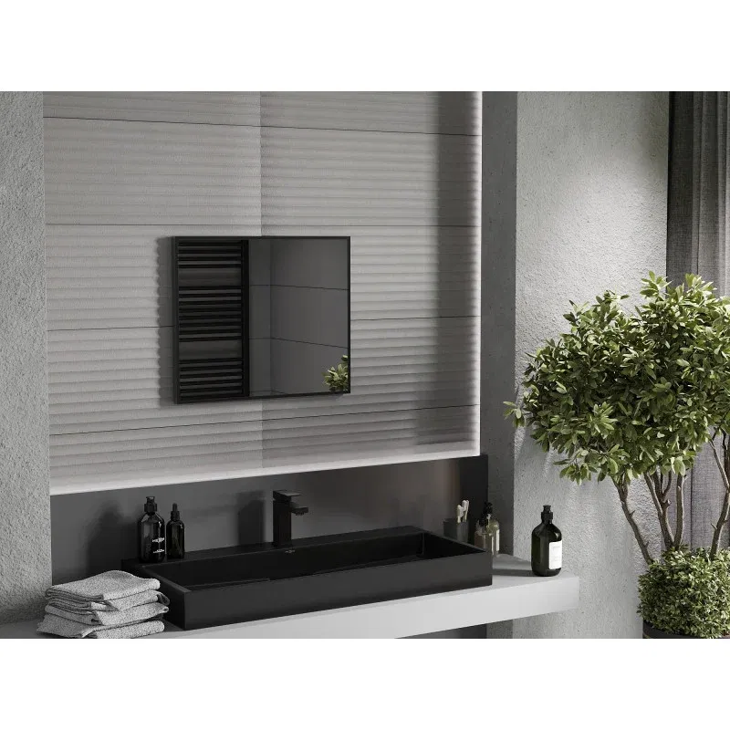 Mexen Loft rectangular bathroom mirror 60 x 50 cm, black frame - 9852-060-050-000-70